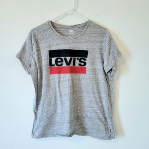 Womens Heather Gray Levi's t shirt short sleeve